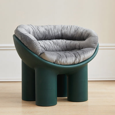 Contemporary Creative Elephant Leg Shape Adult Children Round Curved Plastic Chair Backrest Armrest For Living Room