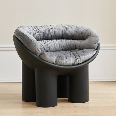 Contemporary Creative Elephant Leg Shape Adult Children Round Curved Plastic Chair Backrest Armrest For Living Room