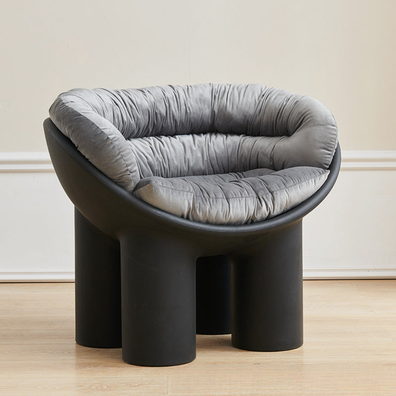 Contemporary Creative Elephant Leg Shape Adult Children Round Curved Plastic Chair Backrest Armrest For Living Room