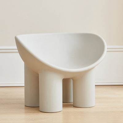 Contemporary Creative Elephant Leg Shape Adult Children Round Curved Plastic Chair Backrest Armrest For Living Room