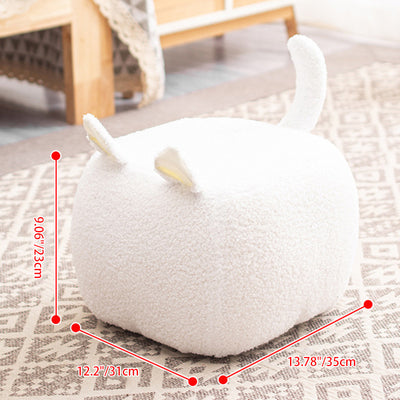 Contemporary Creative Cute Cartoon Kids Animal Oval Teddy Velvet Chair For Living Room