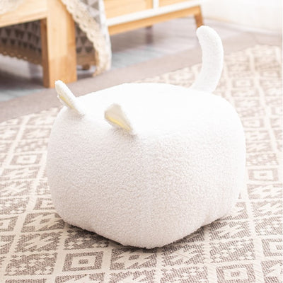 Contemporary Creative Cute Cartoon Kids Animal Oval Teddy Velvet Chair For Living Room