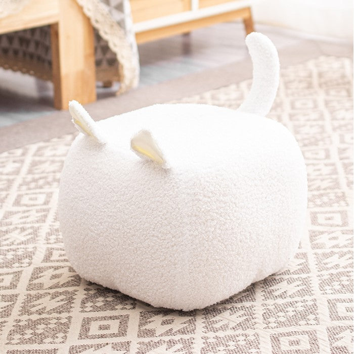 Contemporary Creative Cute Cartoon Kids Animal Oval Teddy Velvet Chair For Living Room