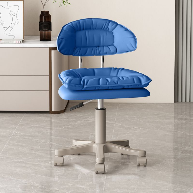 Modern Minimalist Movable Swivel Liftable Rectangle Square Metal PU Leather Nylon Cosmetic Chair Desk Chair Backrest For Home Office