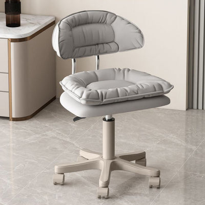 Modern Minimalist Movable Swivel Liftable Rectangle Square Metal PU Leather Nylon Cosmetic Chair Desk Chair Backrest For Home Office