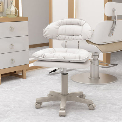 Modern Minimalist Movable Swivel Liftable Rectangle Square Metal PU Leather Nylon Cosmetic Chair Desk Chair Backrest For Home Office