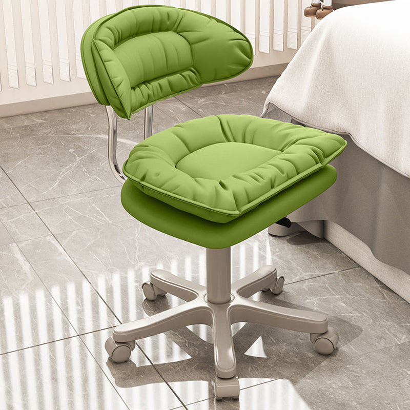 Modern Minimalist Movable Swivel Liftable Rectangle Square Metal PU Leather Nylon Cosmetic Chair Desk Chair Backrest For Home Office