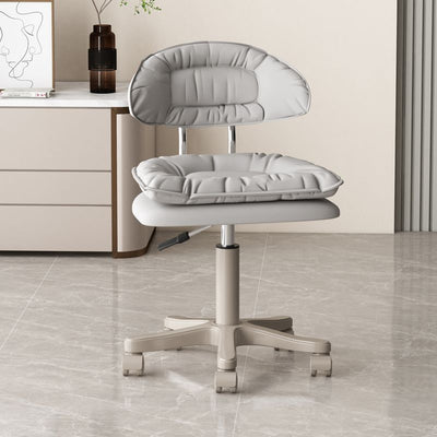 Modern Minimalist Movable Swivel Liftable Rectangle Square Metal PU Leather Nylon Cosmetic Chair Desk Chair Backrest For Home Office