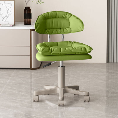 Modern Minimalist Movable Swivel Liftable Rectangle Square Metal PU Leather Nylon Cosmetic Chair Desk Chair Backrest For Home Office