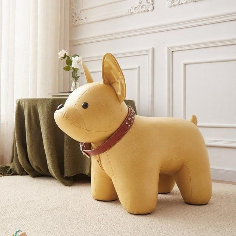 Contemporary Creative Kids Bulldog Animal Fabric Chair For Living Room