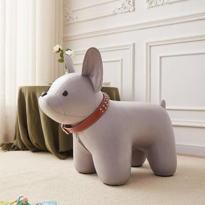 Contemporary Creative Kids Bulldog Animal Fabric Chair For Living Room