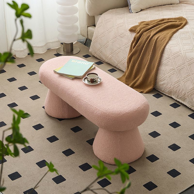 Chaise de banc en bois et tissu rectangulaire nordique contemporain pour chambre 