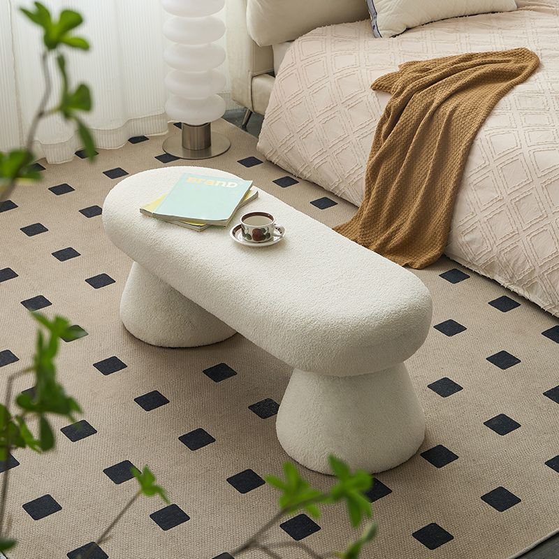 Chaise de banc en bois et tissu rectangulaire nordique contemporain pour chambre 