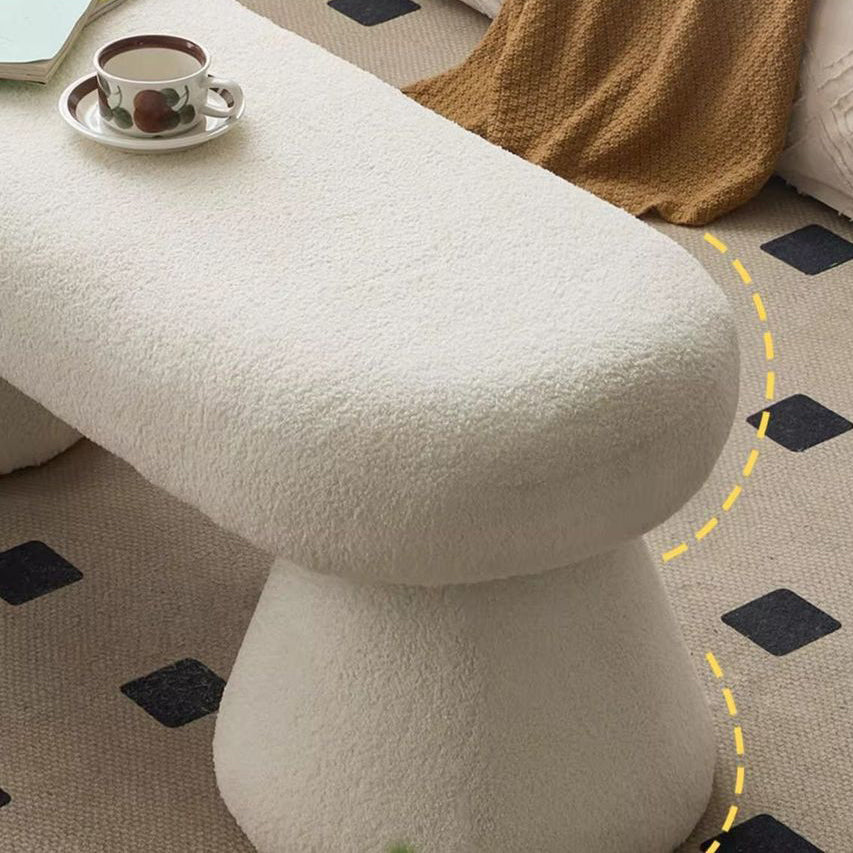 Chaise de banc en bois et tissu rectangulaire nordique contemporain pour chambre 