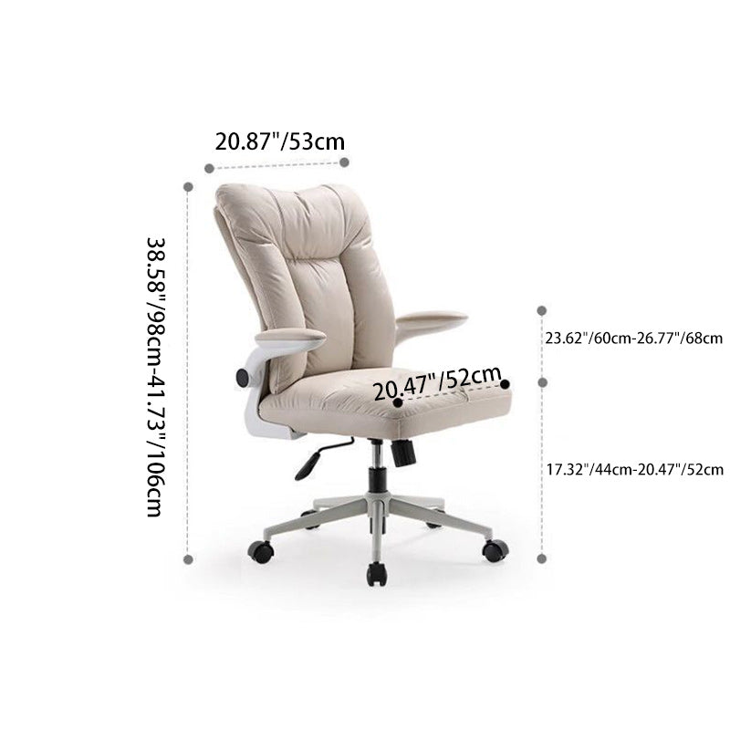 Modern Minimalist Movable Swivel Rectangle Square Fabric Nylon Steel Plastic Desk Chair Backrest Armrest For Home Office
