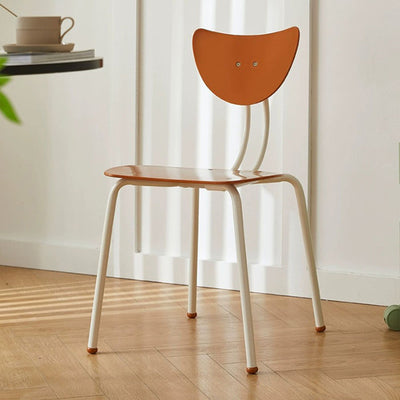 Contemporary Creative Ant Look Cream Square Curved Iron PP Dining Chair Backrest For Dining Room