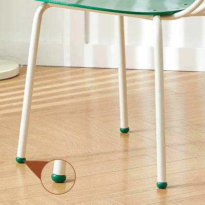 Contemporary Creative Ant Look Cream Square Curved Iron PP Dining Chair Backrest For Dining Room