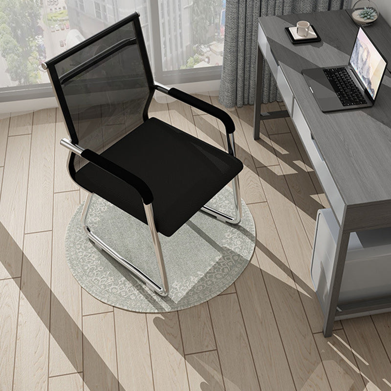 Modern Minimalist Rectangle Stainless Steel Mesh Desk Chair Backrest Armrest For Home Office
