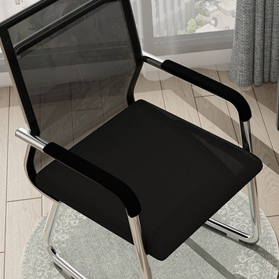 Modern Minimalist Rectangle Stainless Steel Mesh Desk Chair Backrest Armrest For Home Office