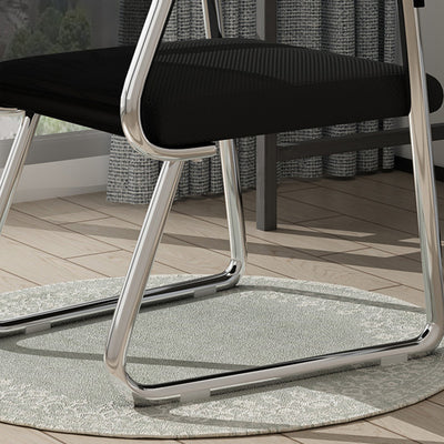 Modern Minimalist Rectangle Stainless Steel Mesh Desk Chair Backrest Armrest For Home Office
