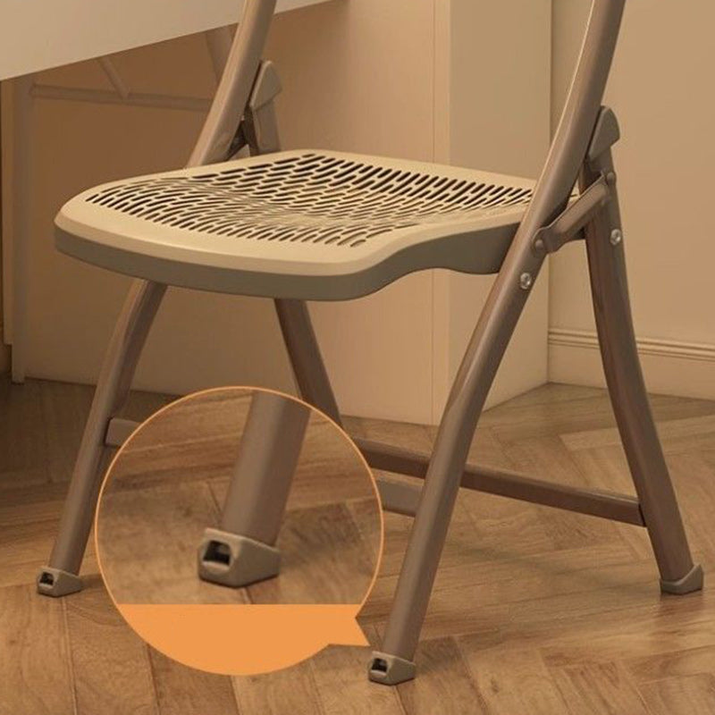 Modern Minimalist Foldable Square Rectangle PP Stainless Steel Desk Chair Backrest Armrest For Home Office