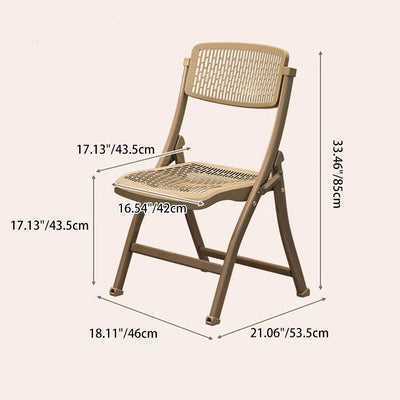 Modern Minimalist Foldable Square Rectangle PP Stainless Steel Desk Chair Backrest Armrest For Home Office