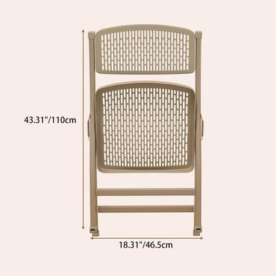 Modern Minimalist Foldable Square Rectangle PP Stainless Steel Desk Chair Backrest Armrest For Home Office