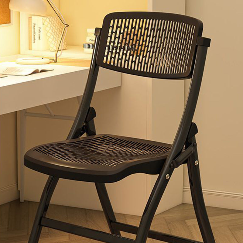 Modern Minimalist Foldable Square Rectangle PP Stainless Steel Desk Chair Backrest Armrest For Home Office