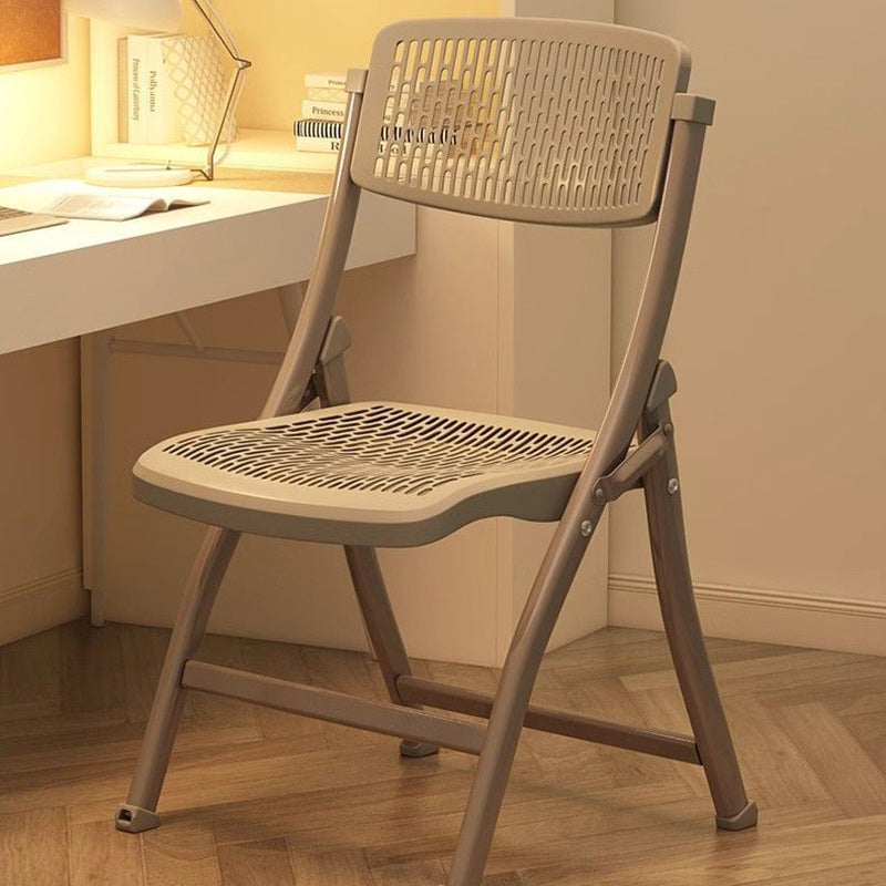 Modern Minimalist Foldable Square Rectangle PP Stainless Steel Desk Chair Backrest Armrest For Home Office