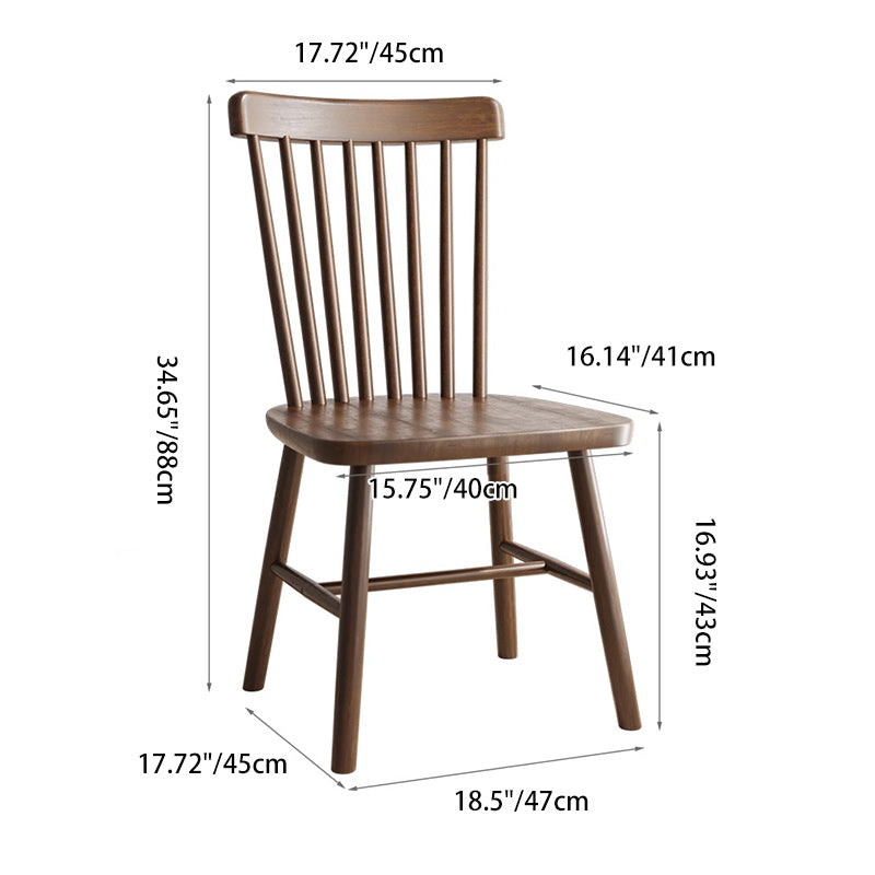 Traditional Vintage Square Rubberwood Plywood Dining Chair Backrest For Dining Room