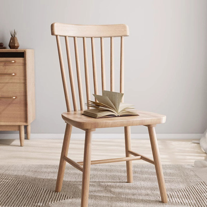 Traditional Vintage Square Rubberwood Plywood Dining Chair Backrest For Dining Room