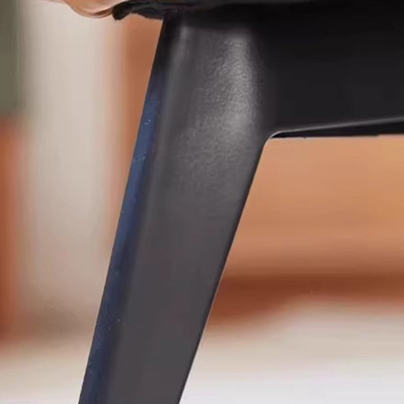 Modern Minimalist Portable Square Rectangle Metal Leather Low Stool Chair For Living Room