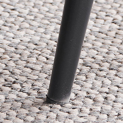 Chaise de salle à manger en cuir microfibre avec dossier triangulaire minimaliste moderne et acier au carbone 