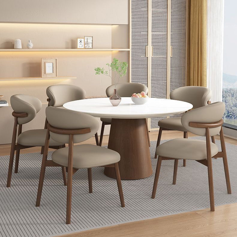 Zeitgenössischer skandinavischer ovaler Rücken aus Massivholz mit hochdichtem Schwamm für das Esszimmer 