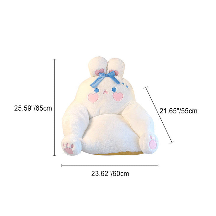 Zeitgenössischer kreativer Tierplatz künstlicher Kaninchenfell-PP-Baumwoll-Liegestuhl-Rückenlehne Armlehne für Wohnzimmer 