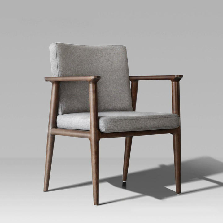 Modern Luxury Square Cotton Linen Cushion Solid Wood High Resilience Sponge Dining Chair Backrest Armrest For Dining Room