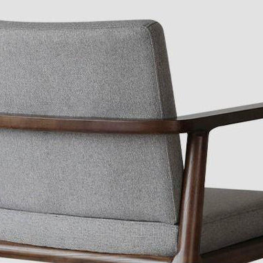 Coussin carré de luxe moderne en bois massif avec mousse haute résilience, dossier et accoudoirs pour chaise de salle à manger 