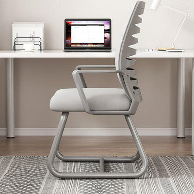 Chaise de bureau en latex en acier inoxydable en plastique carré minimaliste moderne avec dossier et accoudoirs pour la maison et le bureau 