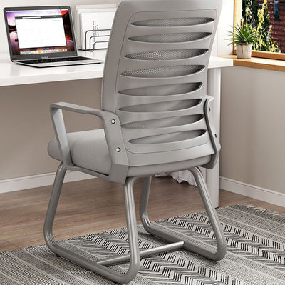 Chaise de bureau en latex en acier inoxydable en plastique carré minimaliste moderne avec dossier et accoudoirs pour la maison et le bureau 