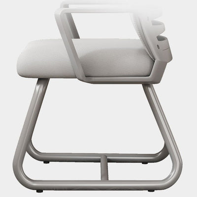 Chaise de bureau en latex en acier inoxydable en plastique carré minimaliste moderne avec dossier et accoudoirs pour la maison et le bureau 