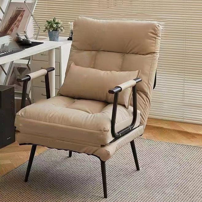 Moderner Luxus Sessel aus quadratischem Kunstleder mit Rückenlehne und Armlehne aus Kohlenstoffstahl für das Wohnzimmer 