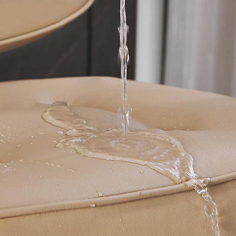 Chaise de bureau en cuir minimaliste moderne carrée en acier inoxydable avec dossier et accoudoirs pour la maison et le bureau 