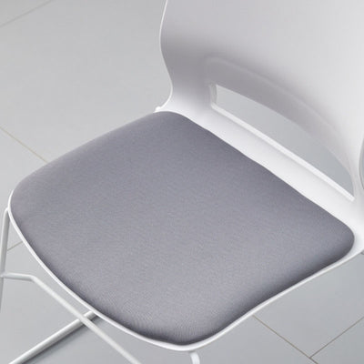 Moderne Einfachheit Quadrat Kunststoff Kohlenstoffstahl Schreibtischstuhl Rückenlehne Für Home Office 