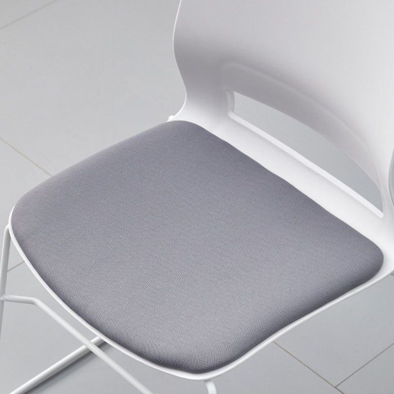 Moderne Einfachheit Quadrat Kunststoff Kohlenstoffstahl Schreibtischstuhl Rückenlehne Für Home Office 