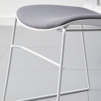 Moderne Einfachheit Quadrat Kunststoff Kohlenstoffstahl Schreibtischstuhl Rückenlehne Für Home Office 