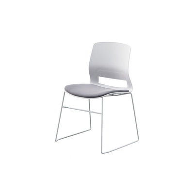 Moderne Einfachheit Quadrat Kunststoff Kohlenstoffstahl Schreibtischstuhl Rückenlehne Für Home Office 