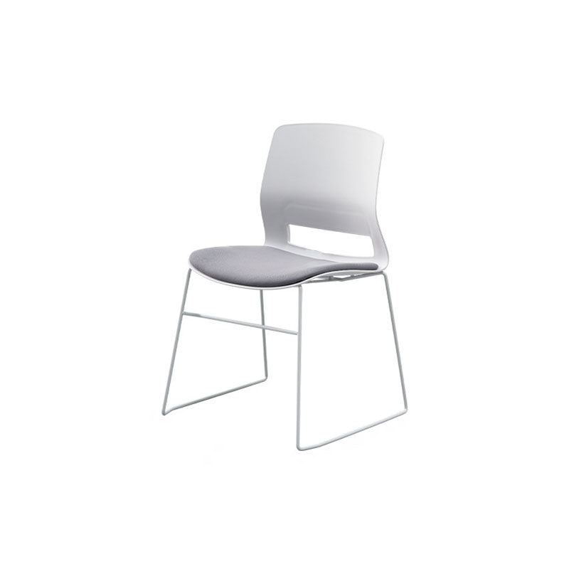 Moderne Einfachheit Quadrat Kunststoff Kohlenstoffstahl Schreibtischstuhl Rückenlehne Für Home Office 