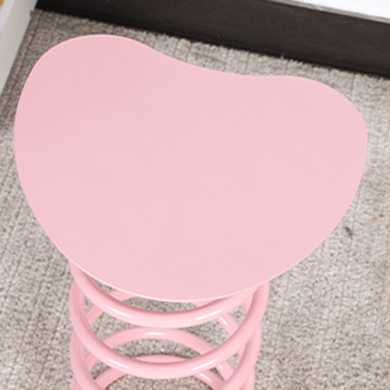 Silla de comedor contemporánea de primavera redonda de hierro y plástico para comedor 