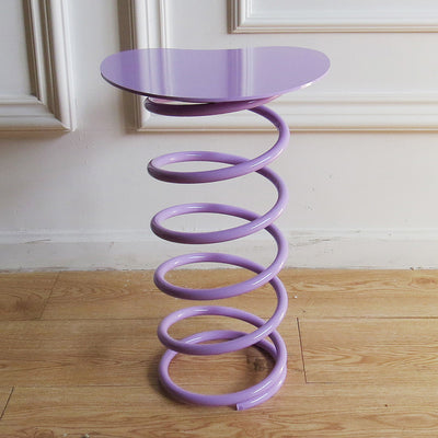 Silla de comedor contemporánea de primavera redonda de hierro y plástico para comedor 