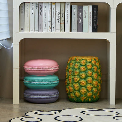 Zeitgenössischer kreativer runder Hocker aus Harz für das Schlafzimmer 